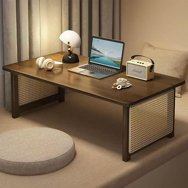 YHGSYXL Japanese Floor Table Bamboo Folding Coffee Table Portable Solid Wood Japanese Coffee Table, No Assembly Japanese Dining Table for Sitting on The Floor, Easy Storage(31.5 * 18.9 * 13.8in.)