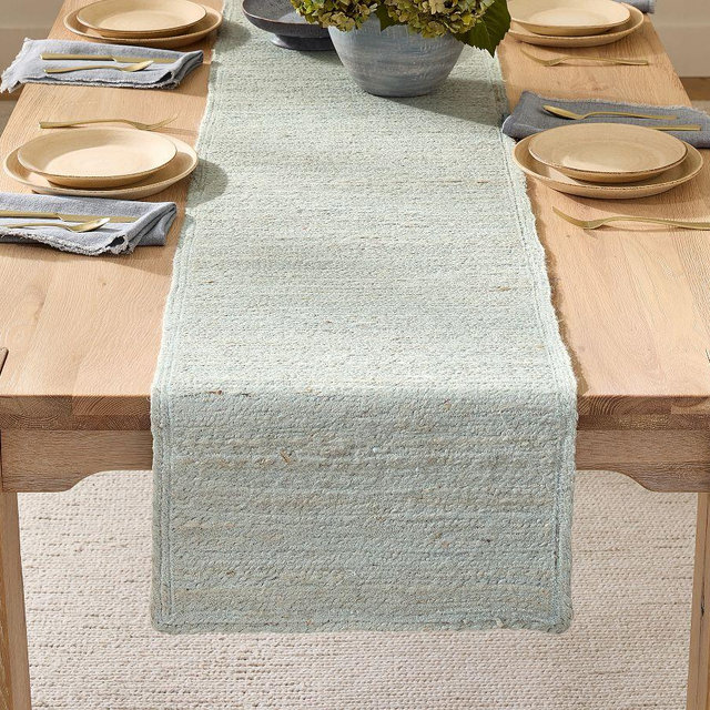 Colton Jute Table Runner, 18" x 108" - Chambray