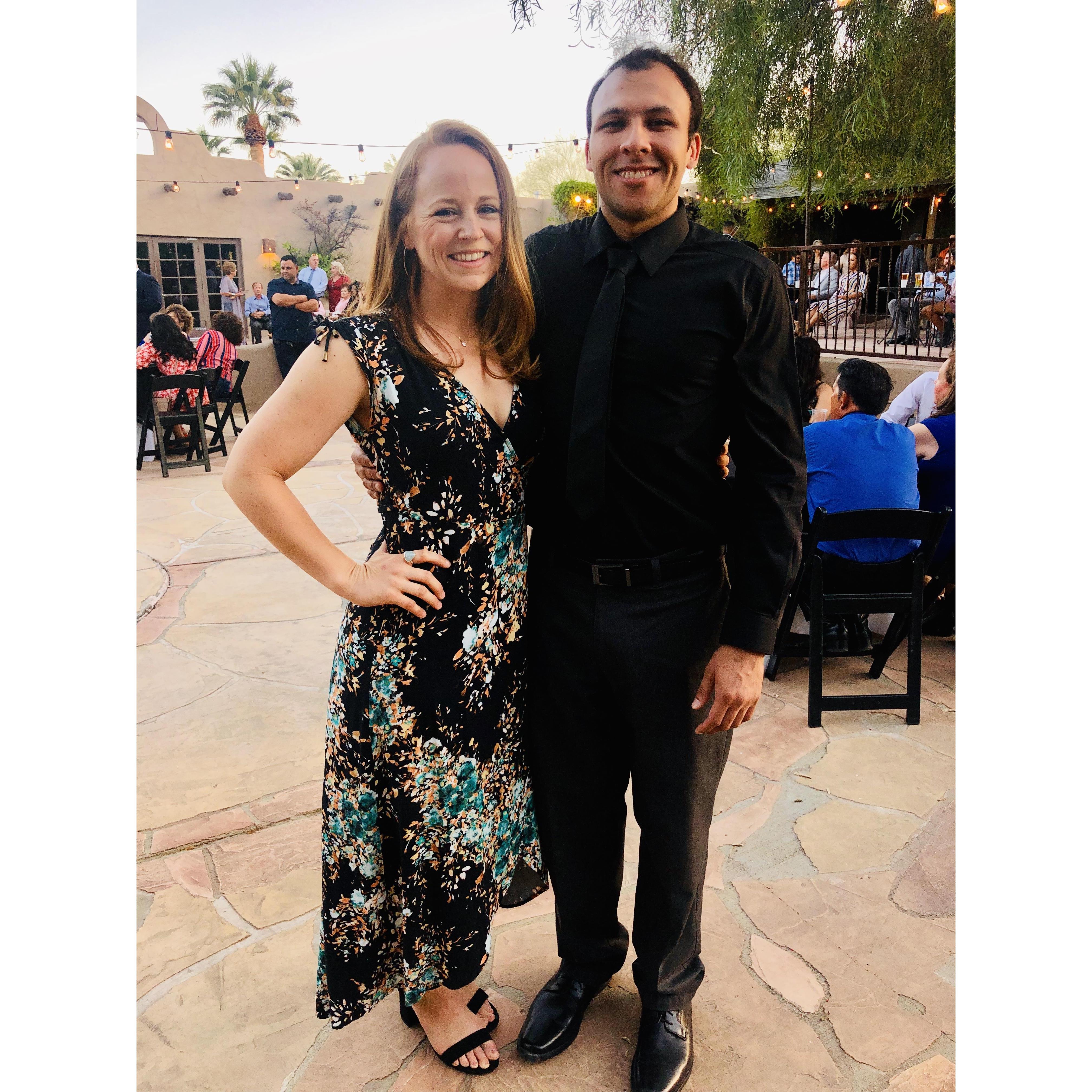 Our first wedding together. We traveled to Tucson to witness one of my former students get married to her sweetheart.