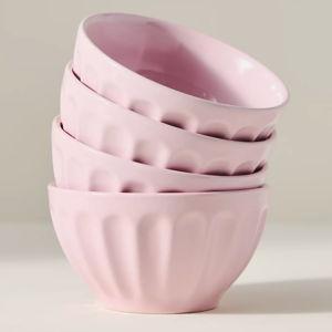 The Latte Stoneware Cereal Bowls, Set of 4: Amelie Edition