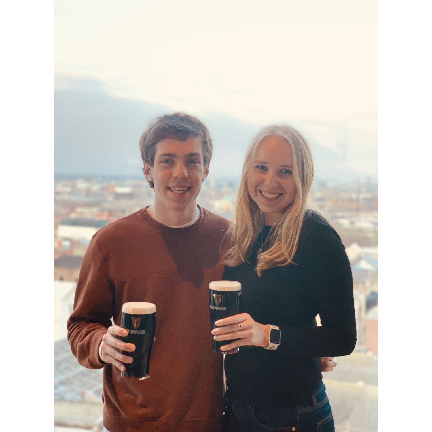 Sipping Guinness in Ireland (our first week of dating)