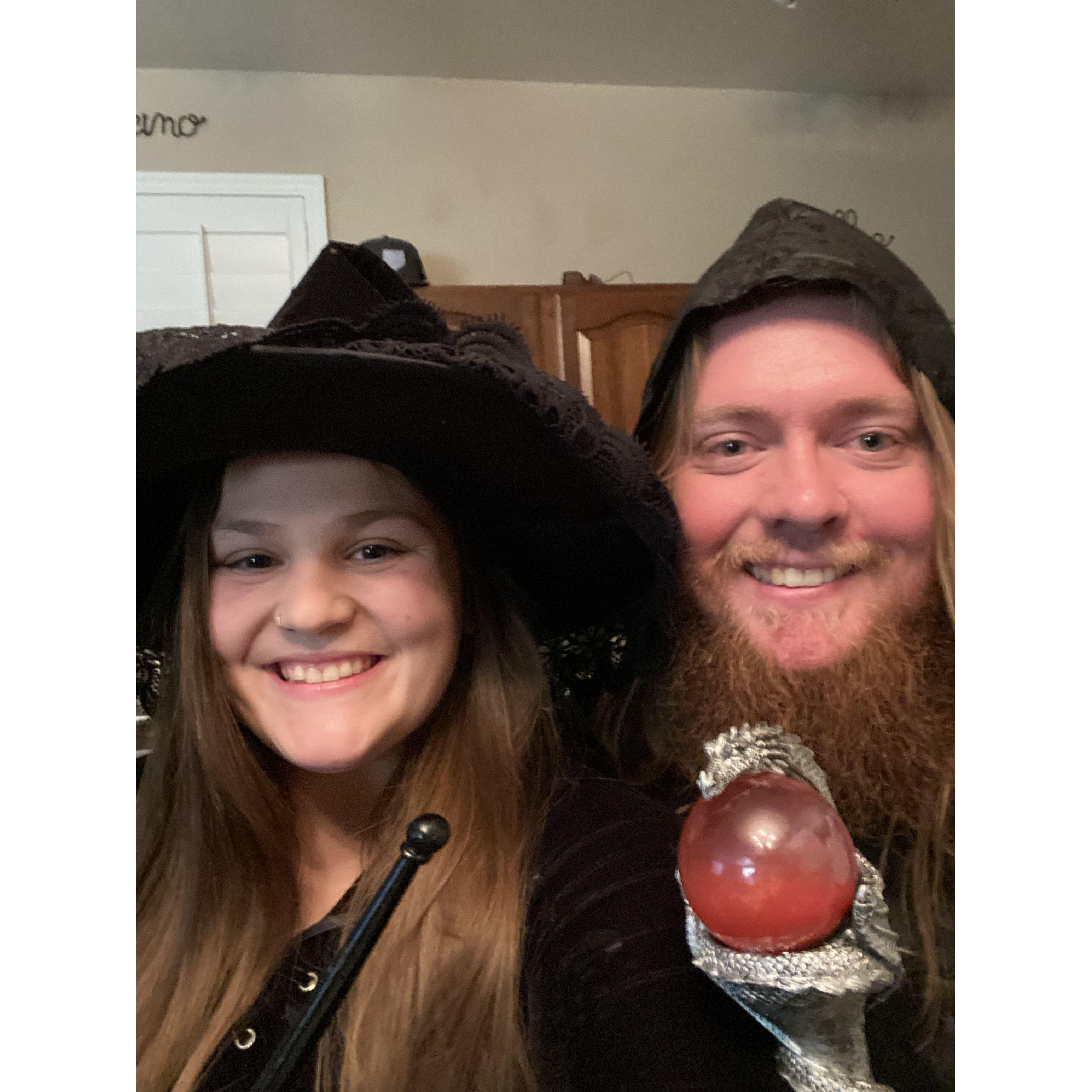 Halloween as a witch and wizard!