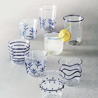 Applique Suite of Double Old Fashioned Glass, Set of 4
