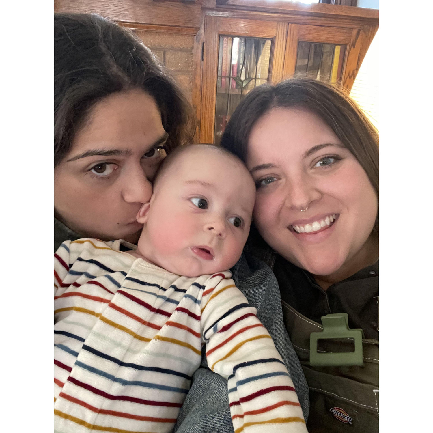 hanging with baby Thomas