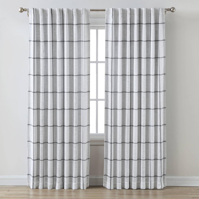 1pc 50"x95" Blackout Window Curtain Panel Gray - Threshold™: Modern Solid Drapes, Recycled Polyester, OEKO-TEX Certified