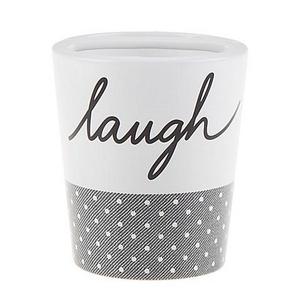 ED Ellen DeGeneres Words Toothbrush Holder in White/Grey