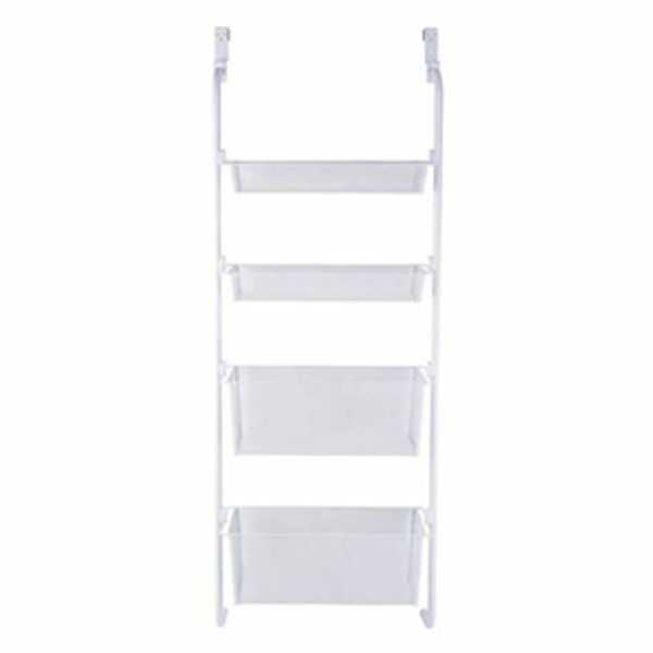 4-Tier Over The Door Storage Shelf, White