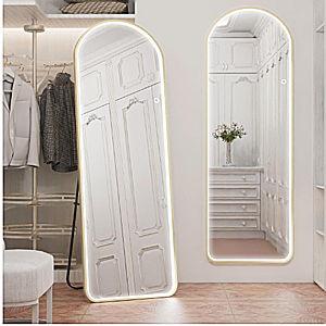 Full Length LED Wall Mirror (Brushed Gold)