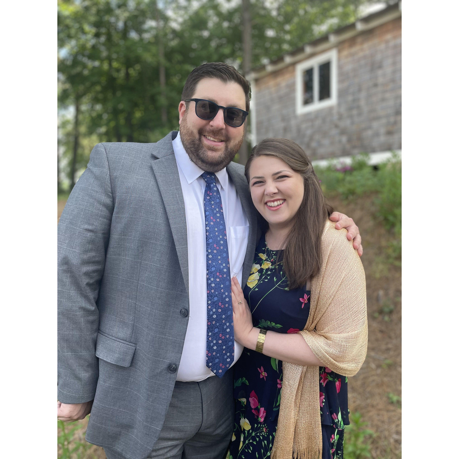 Us celebrating Dean and Jess's wedding