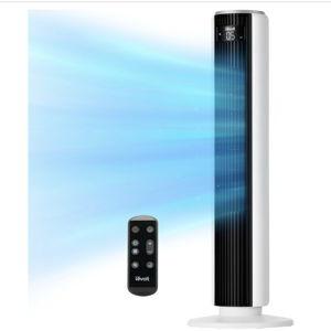 LEVOIT Tower Fan for Bedroom, 90° Oscillating Standing Fan with 28dB Quiet for Sleep, 25ft/s Velocity, 12H Timer, 5 Speeds 4 Modes, Remoter, Bladeless Room Fan for Home, Office, Indoor, 36 inch, White