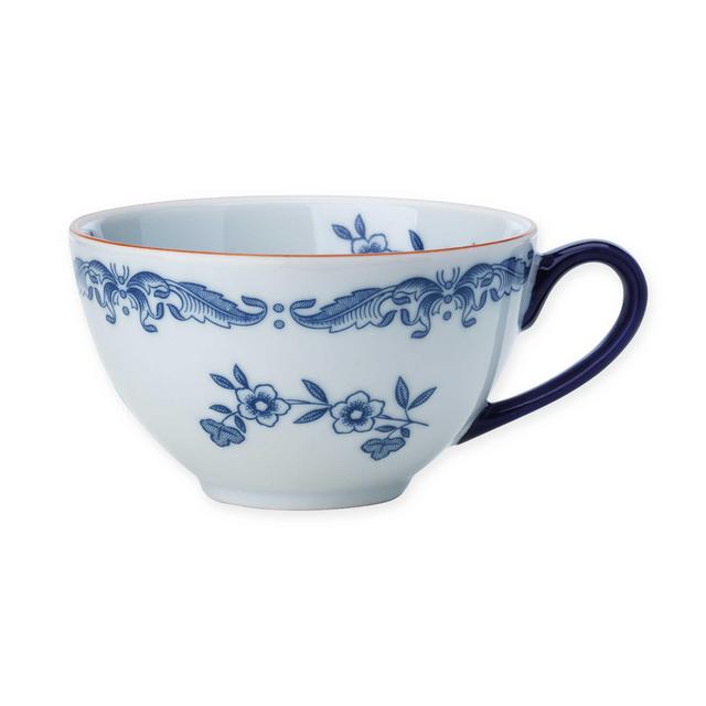 Rörstrand Ostindia 5 oz. Porcelain Coffee Cup in White/Blue