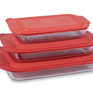 Pyrex Basics 3-Pack Glass Baking Dish Set