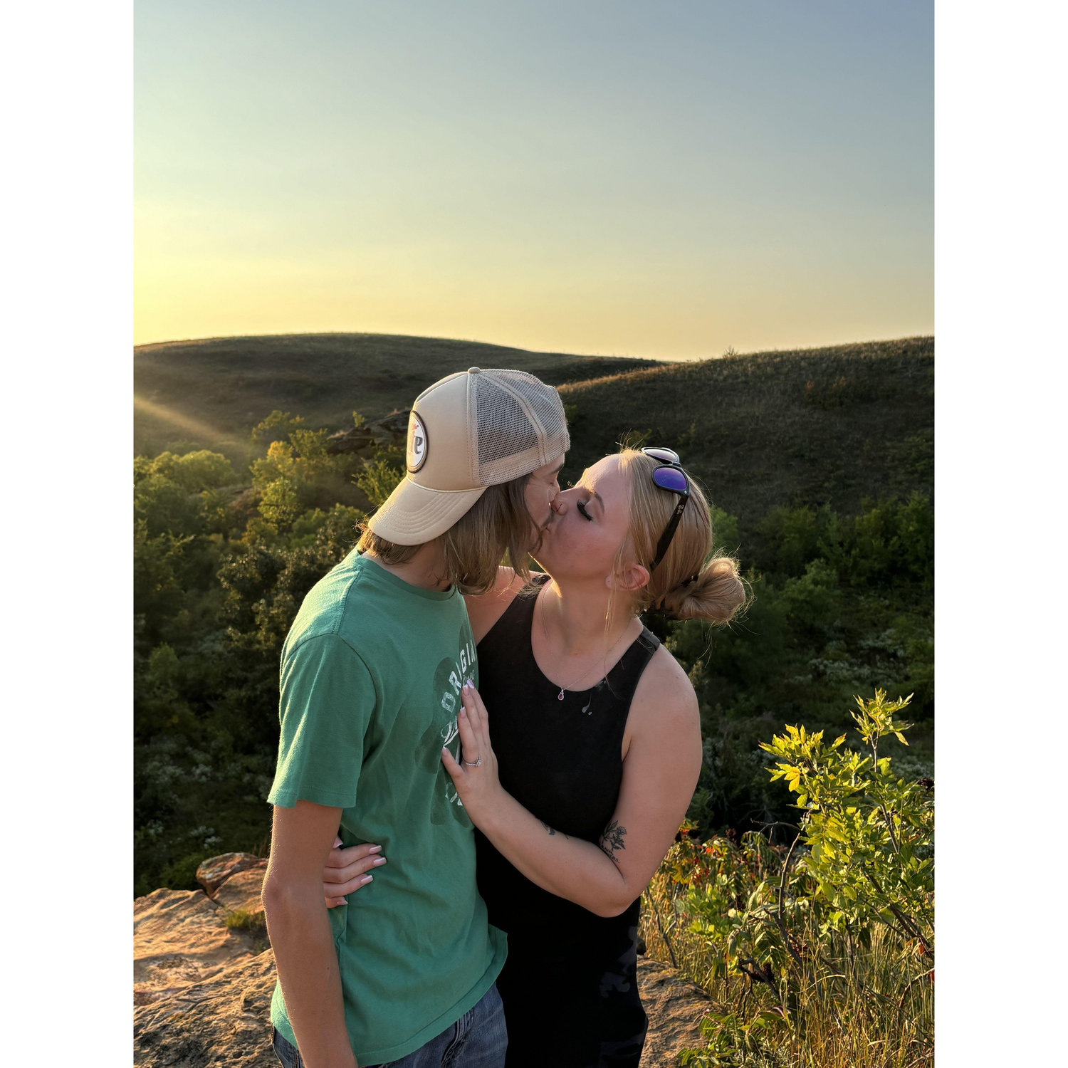 Two minutes after we got engaged!