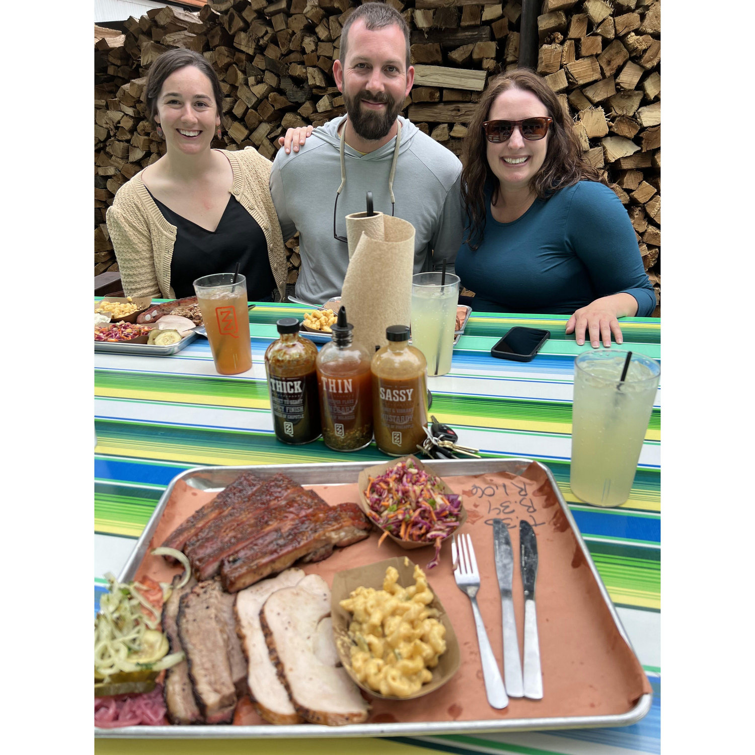 Our favorite BBQ spot in Virginia with Marcel and Peyton