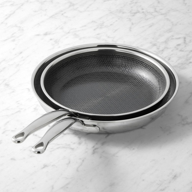 GreenPan Premiere Max Stainless-Steel Ceramic Nonstick Hybrid Fry Pan Set, 10" & 12"
