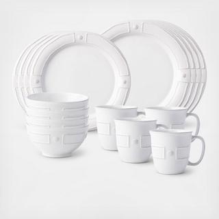 French Panel 16-Piece Dinnerware Set, Service for 4
