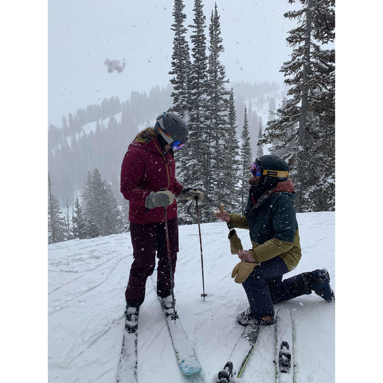 The proposal at Snowbird Resort in Utah