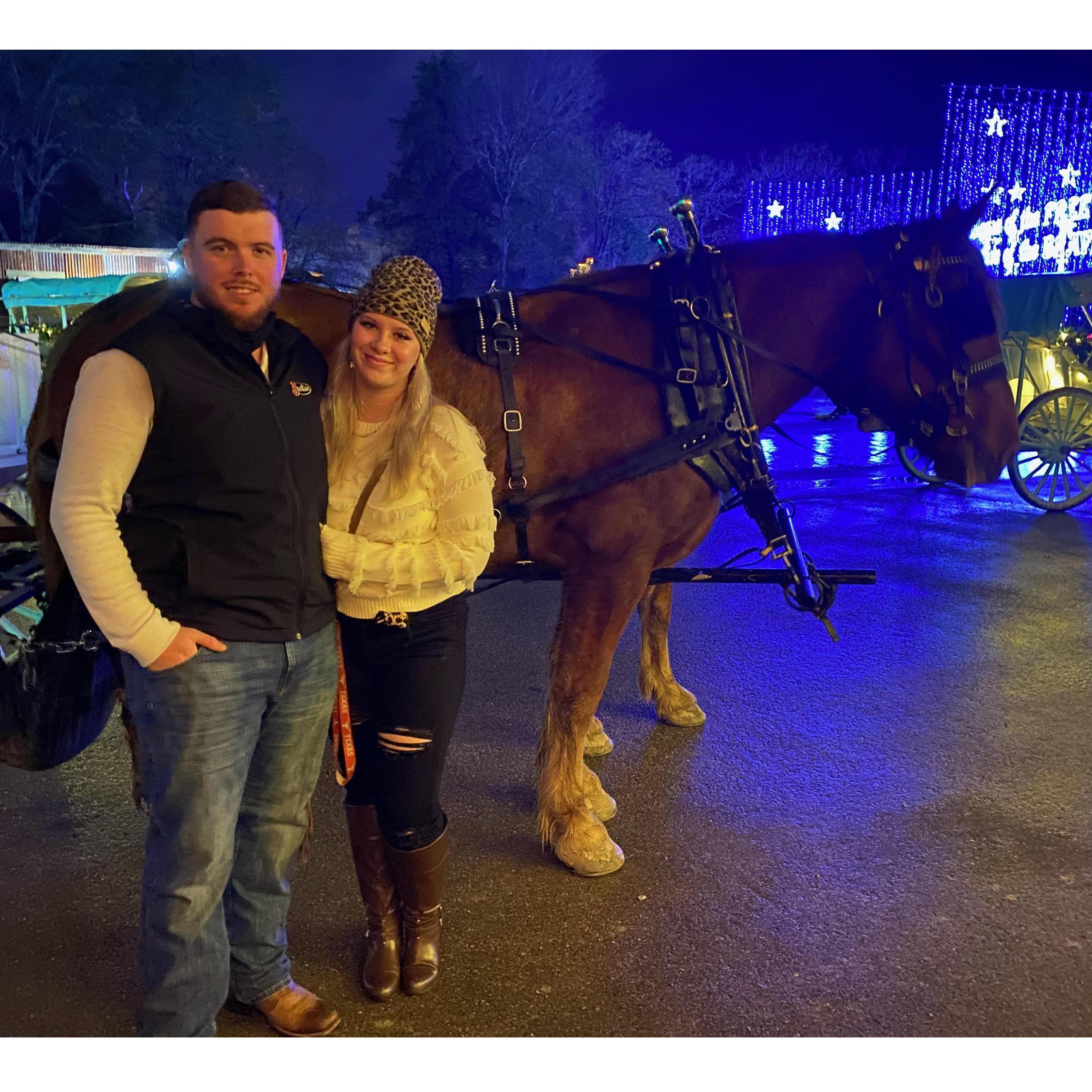 The horse drawn carriage he got for us! I felt like a princess!