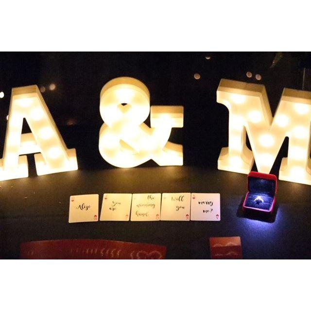 How Marc proposed. The poker dealer dealt the winning hand.