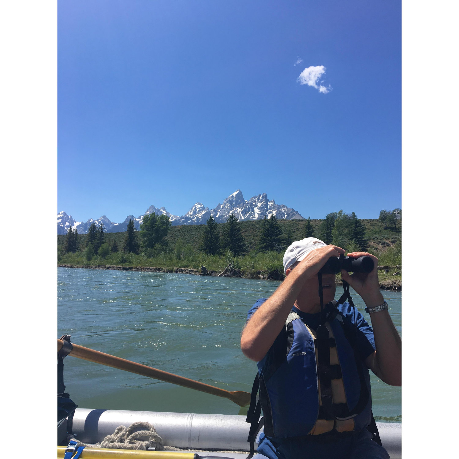 Uncle Burt looking for antelope on a Solitude Float Trip