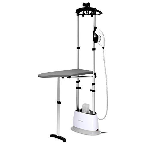 COSTWAY 2-in-1 Garment Steamer, Heavy Duty Powerful Clothes Fabric Steamer for Home and Commercial Use, Dual-Use Iron and Garment with Fabric Brush, Garment Hanger, 1600W