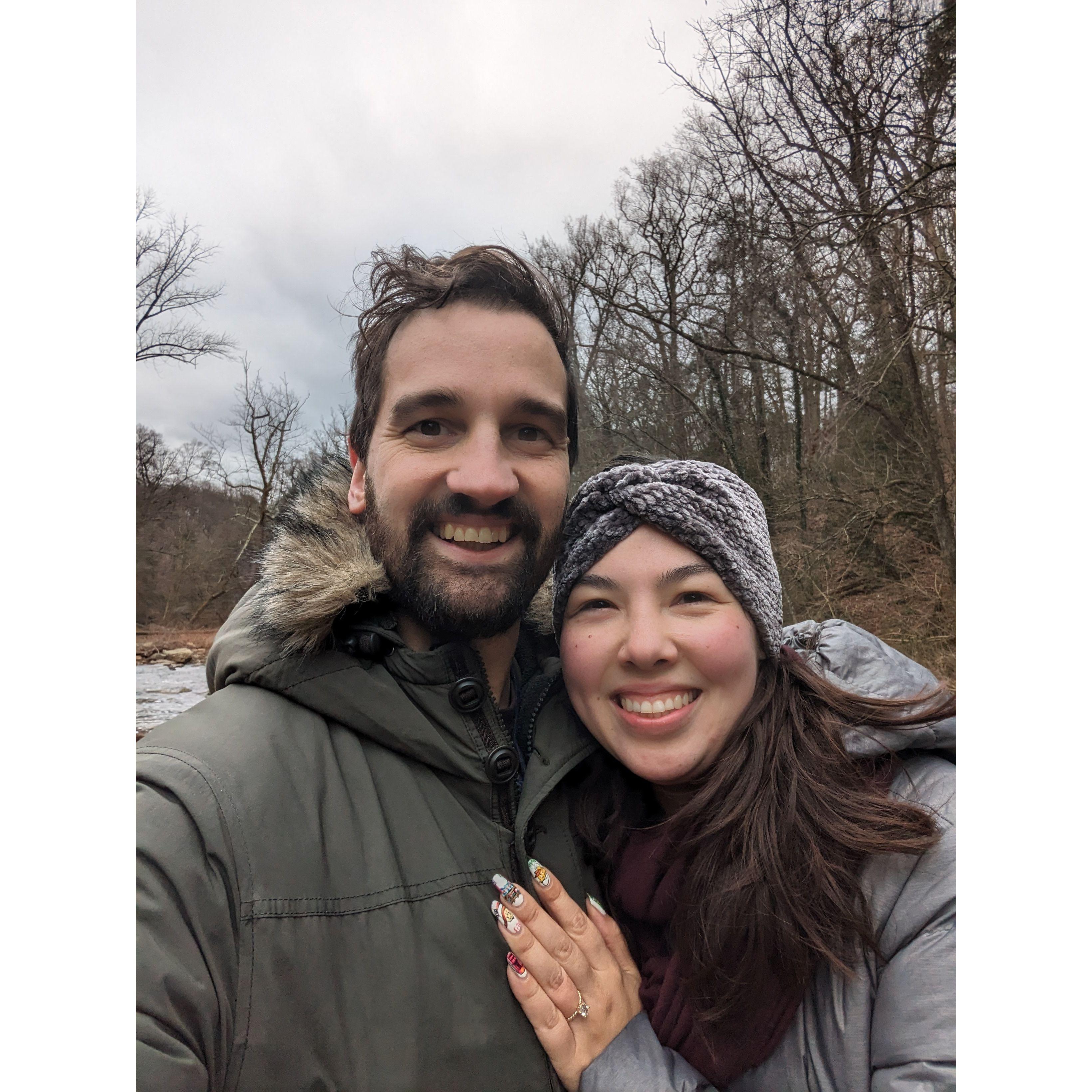 Our engagement in the Wissahickon!