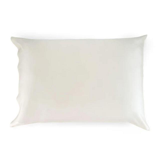 Sleepgram 100% Mulberry Silk Pillowcase, Breathable Cooling Hypoallergenic Grade 6A Silk Pillowcase for Hair & Skin, Standard Size, Ivory