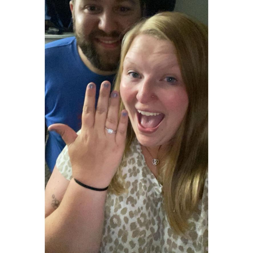 The day he proposed and I said yes!