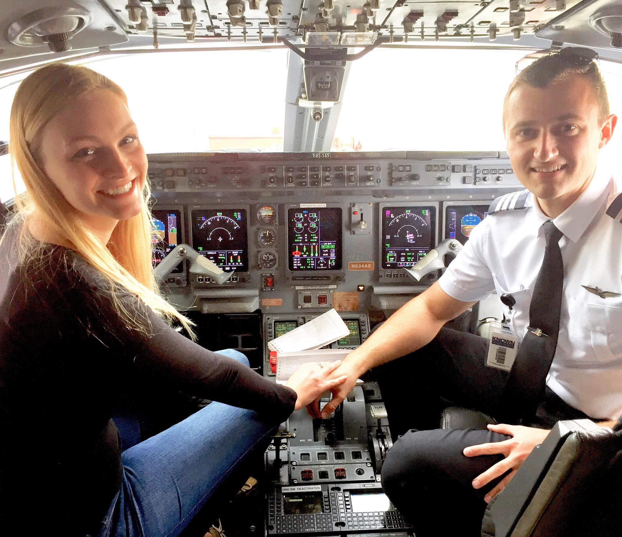Kyle's first airline flight