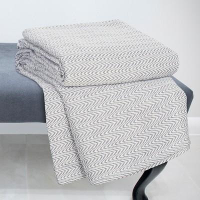 Chevron Cotton Blanket (Full/Queen)Charcoal Heather - Yorkshire Home