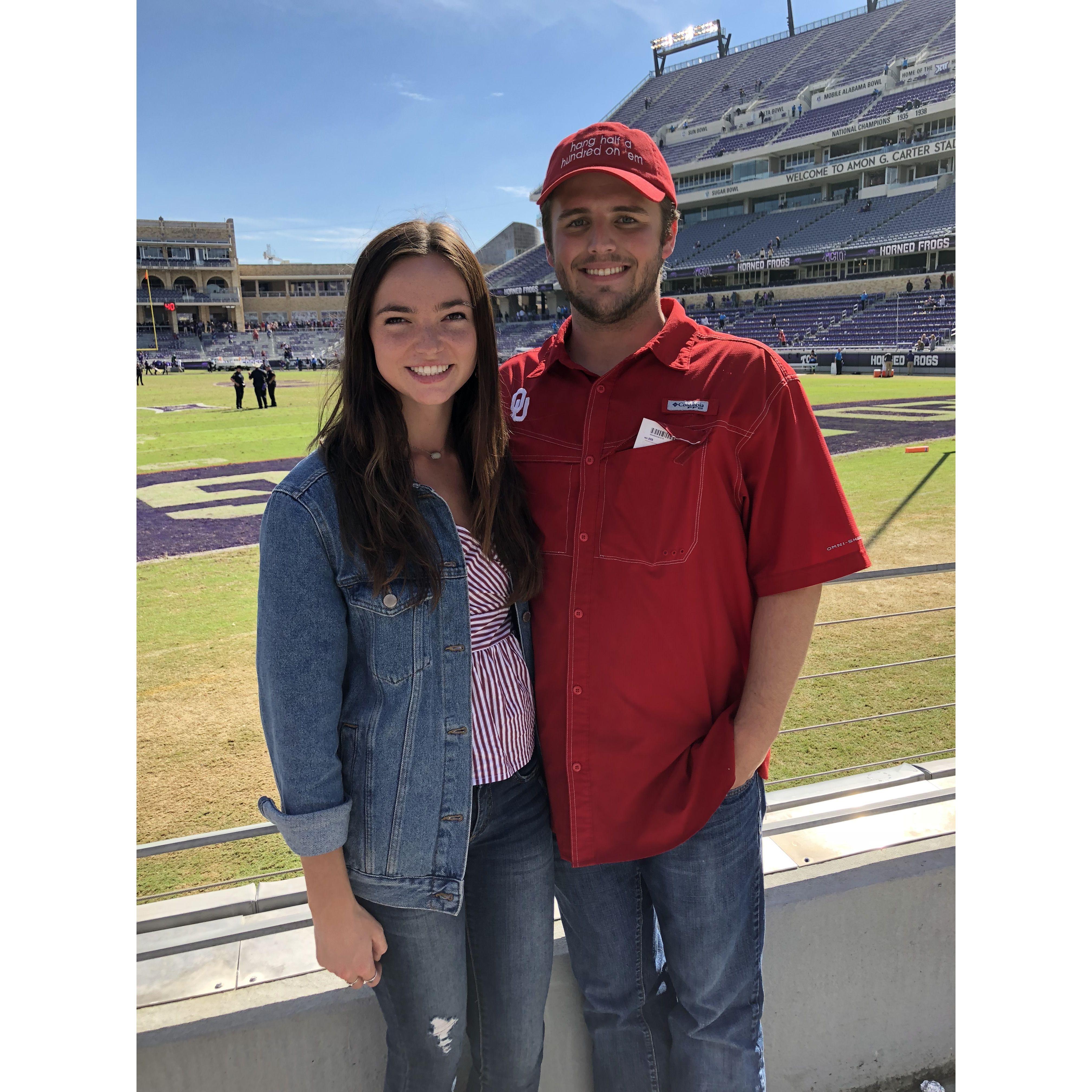 One of the many football games we went to together!