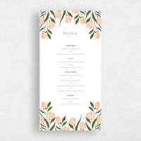 Pink Wedding Menu - Crofton