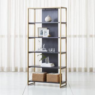 Oxford Wide Black Wood Bookcase