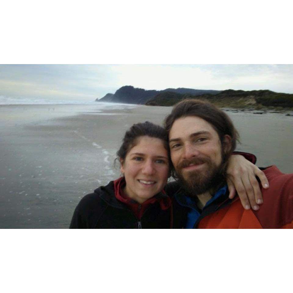 Our first trip to the Oregon coast together. We jumped in the ocean in November!