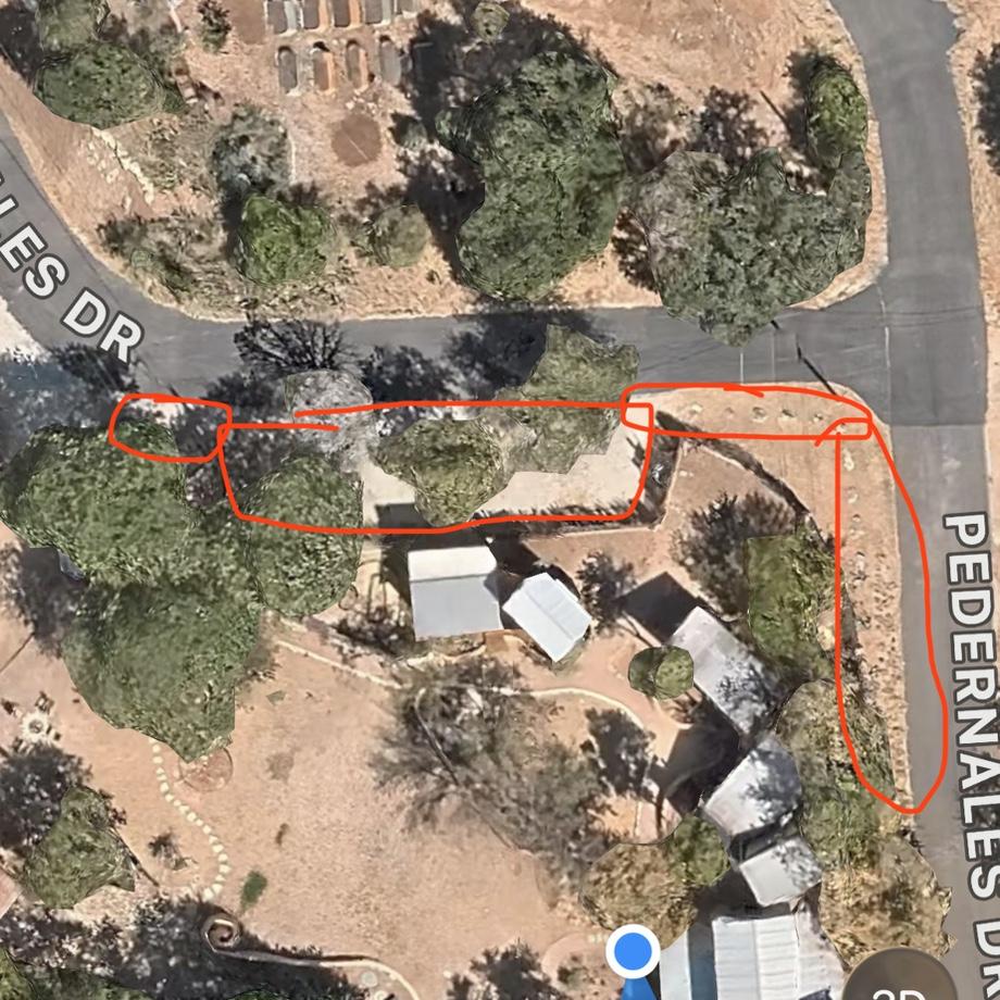 Park in the red areas! Please don't park in front of the driveway leading into the venue.