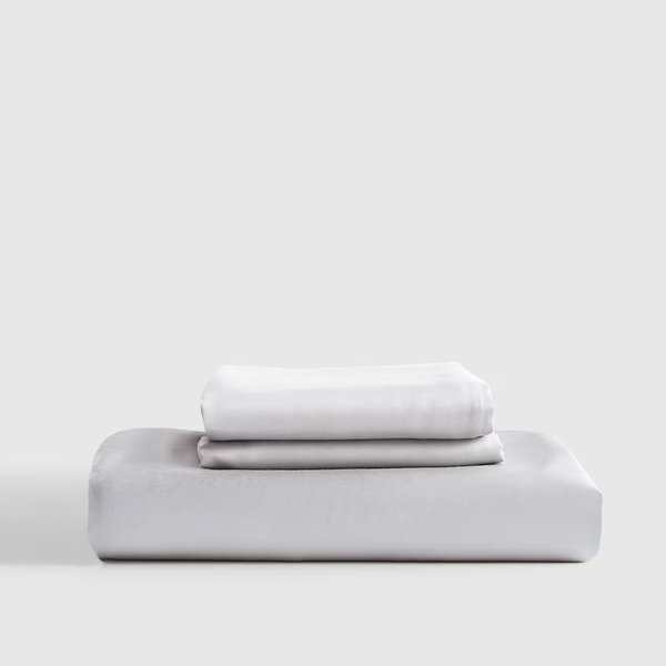 Bamboo Fitted Sheet Set - Light Grey, King