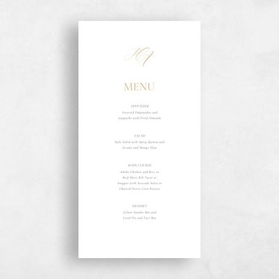 Dijon, White Wedding Menu - Brixen