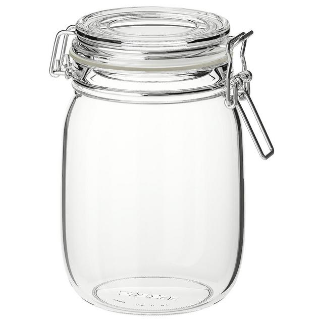 KORKENJar with lid, clear glass34 oz