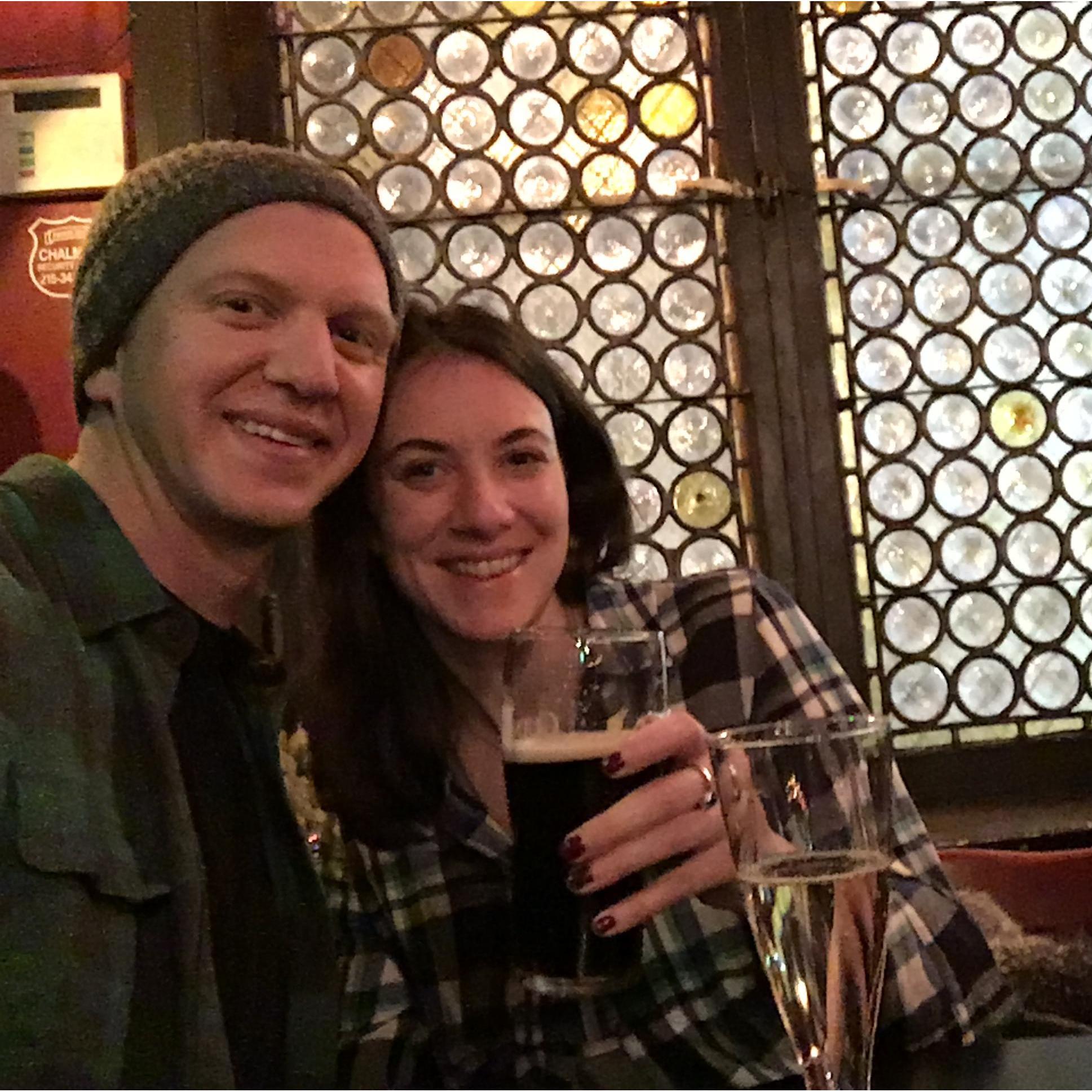 NYE 2017! Ringing in the new year with a Guinness and some bubbly!
