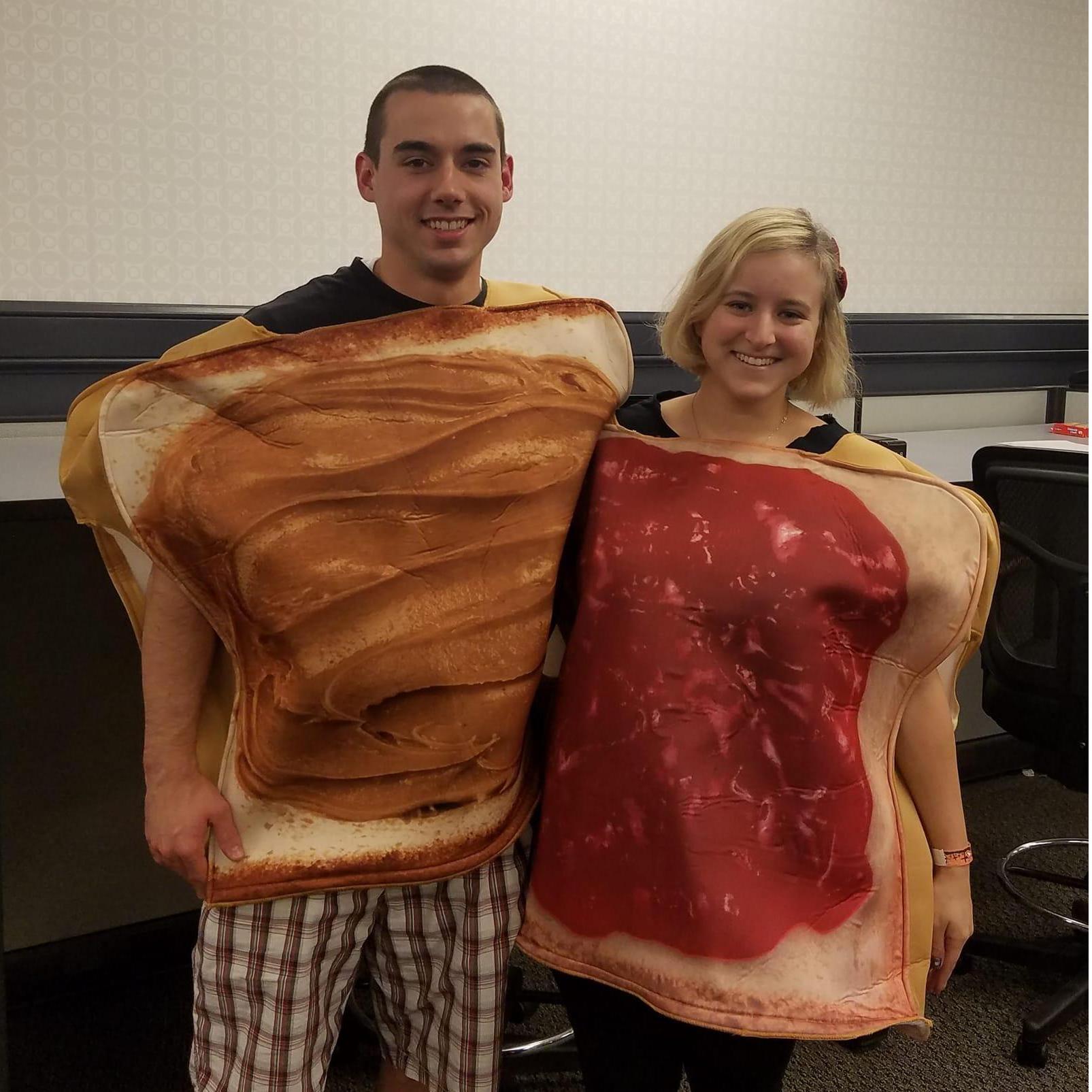 Costume party at Alanna's old job, can you guess what we are??
