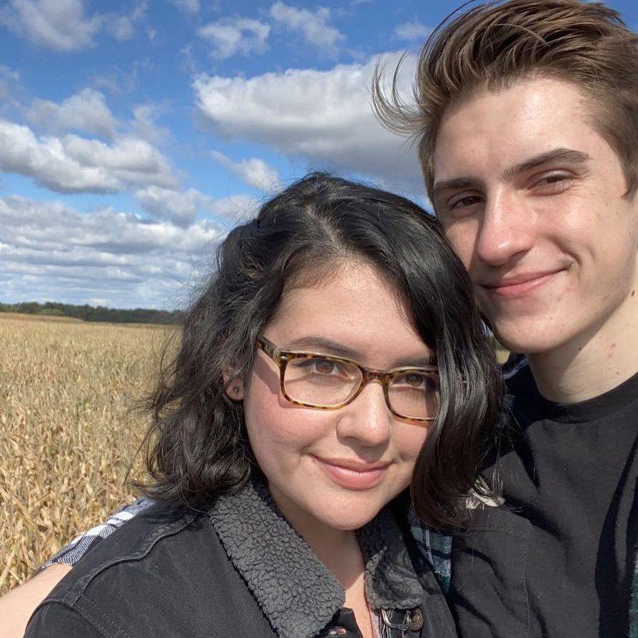 First time doing the corn maze together at Schuster's