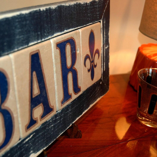 Custom build your own sign with our handmade replicas of New Orleans street tiles.
