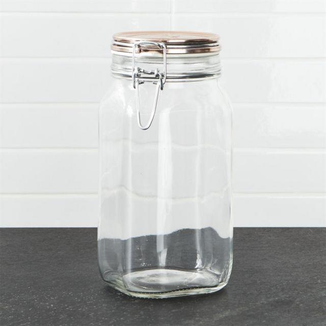 Fido Jar with Copper Clamp Lid 1.5-Liter
