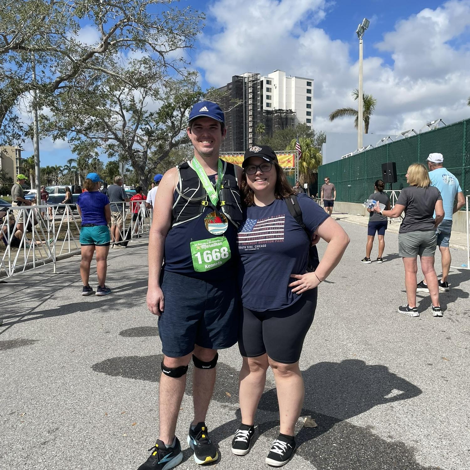 Kenneth after finishing his first marathon February 2025!!