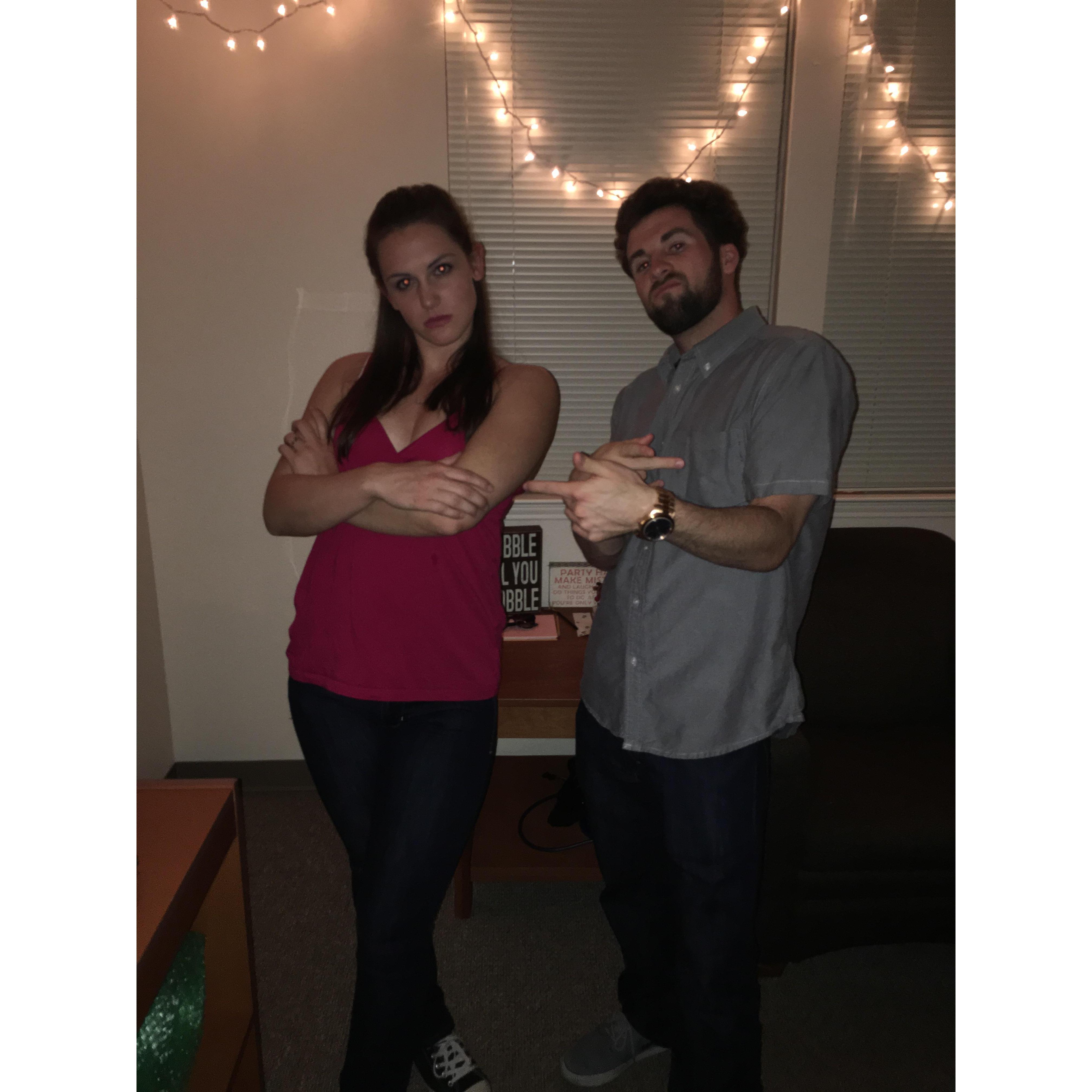 Angela and Kyle in college.