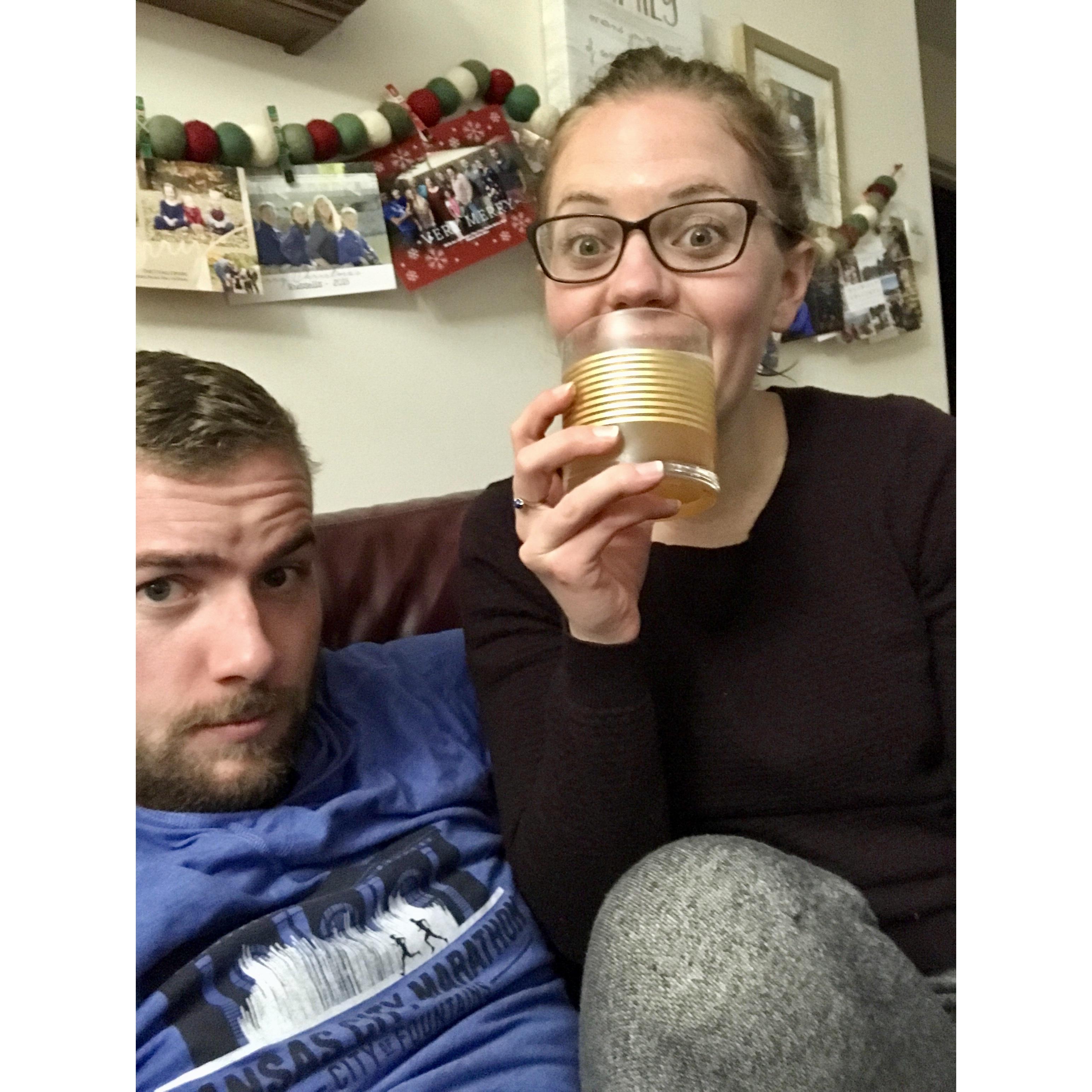 Our first photo together.