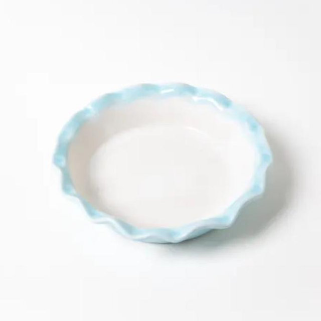 Handmade Stoneware Pie Dish – Deep Fluted Ceramic Bakeware - Made in USA - Pacific Rim