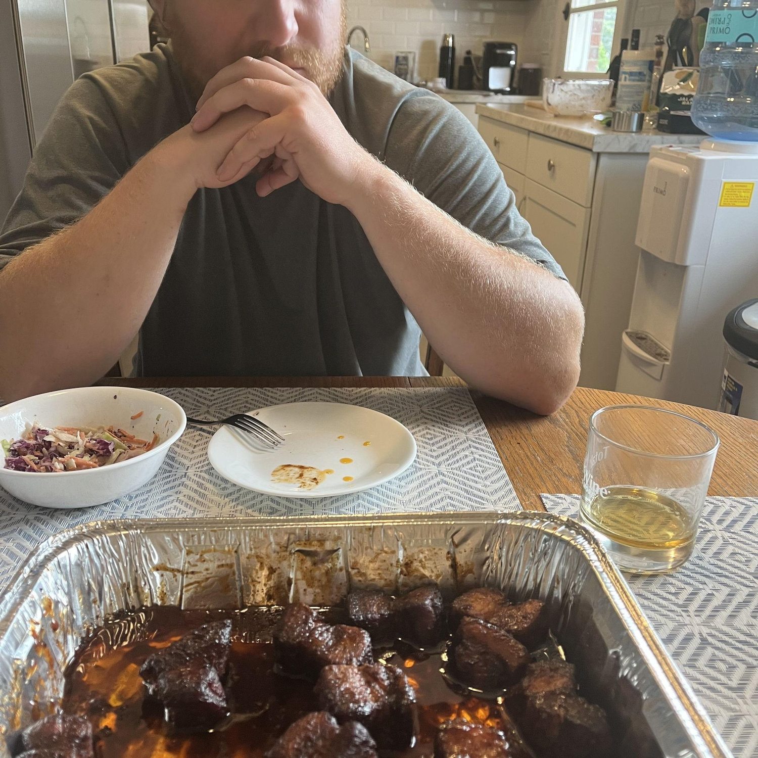Our first smoked burnt ends together