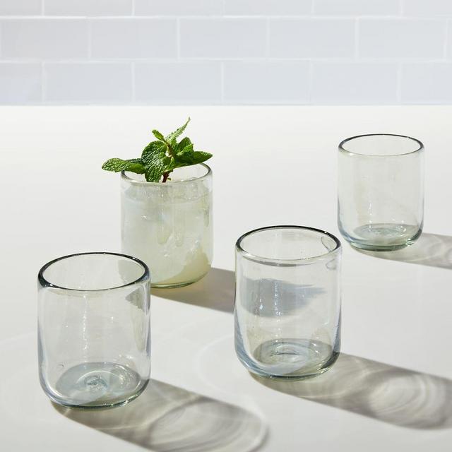 Recycled Luster Double Old Fashioned Glasses, Set of 4