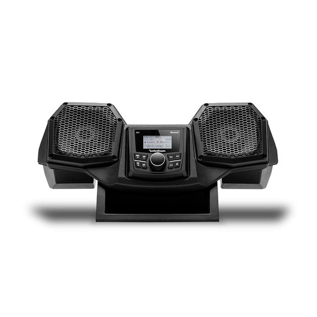 Rockford Fosgate RNGR18-STG1 Audio Kit: All-in-One Dash Housing Pre-Installed with PMX-1 Receiver and 5.25" Speakers for Select Polaris Ranger Models (2018-2022)